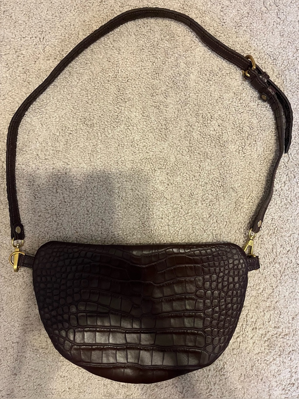Abby Alley Midi Sling Espresso Croco - Picture 3 of 9